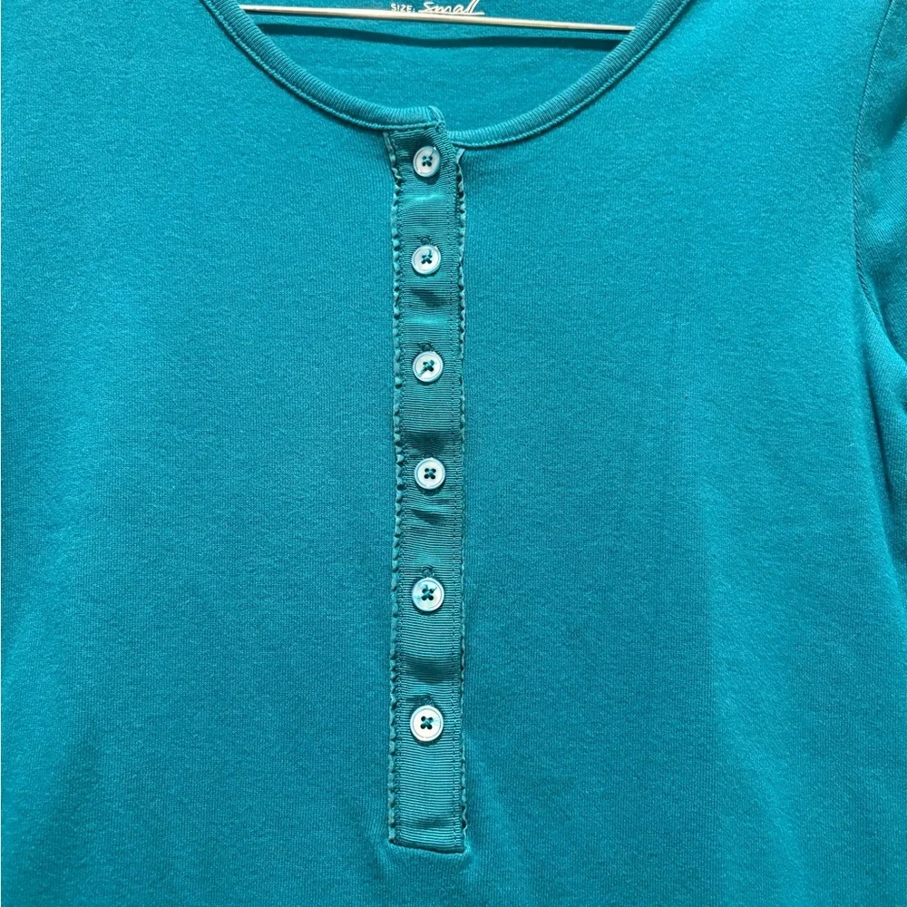 J. Crew Turquoise Henley